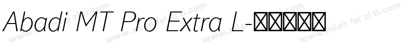 Abadi MT Pro Extra L字体转换